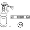 Kit bottiglie vuote da Divermite/Diverflow per Room Care R3 Pur-Eco R3 6 pezzi
