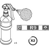 Kit bottiglie vuote da Divermite/Diverflow per Room Care R9 Pur-Eco R9 6 pezzi