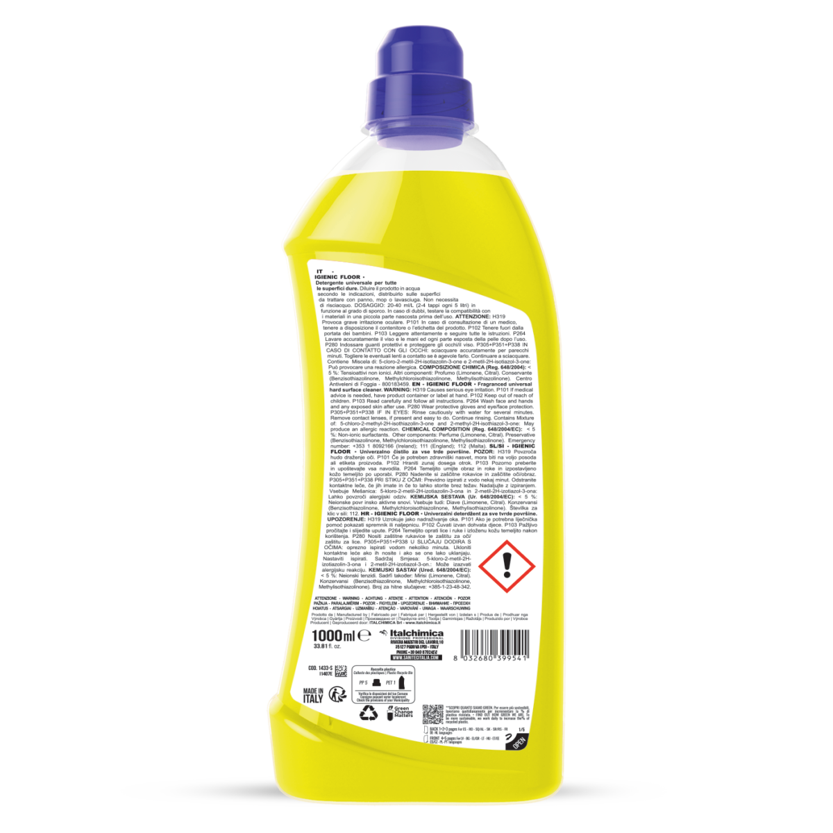 Detergente per pavimenti Sanitec Igienic Floor Fiori D'arancio 1 lt