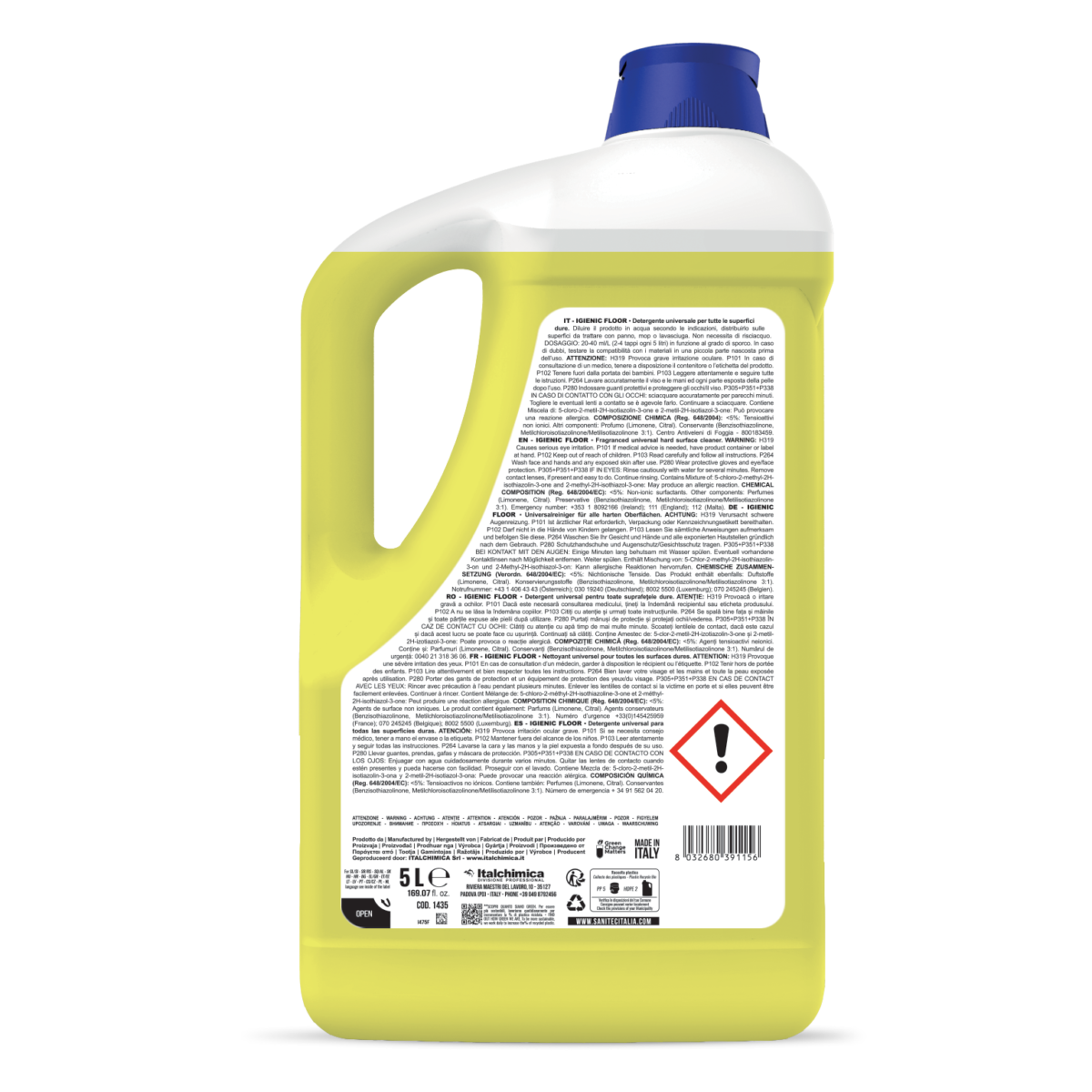 Detergente per pavimenti Sanitec Igienic Floor Fiori D'arancio 5 litri