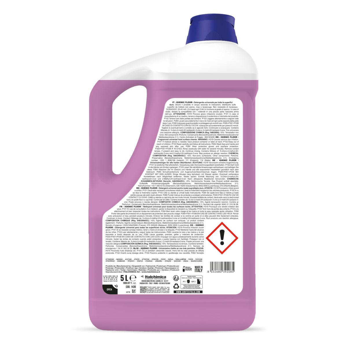 Detergente per pavimenti Sanitec Igienic Floor Lavanda 5 litri