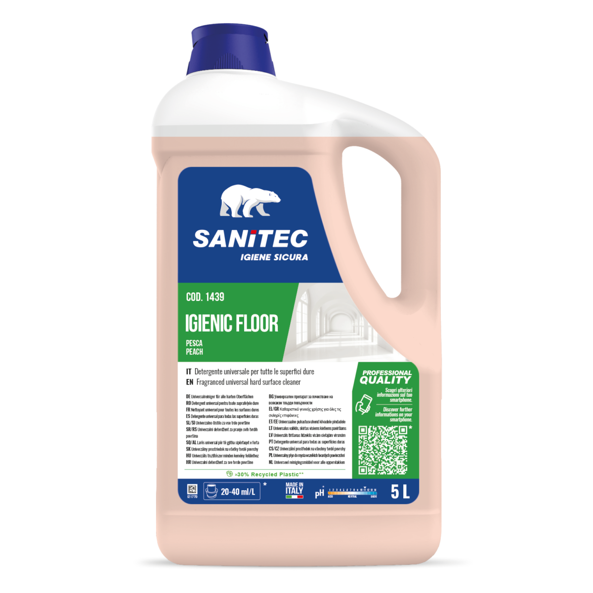 Sanitec Igienic Floor Pesca nettoyant pour sols 5 litres