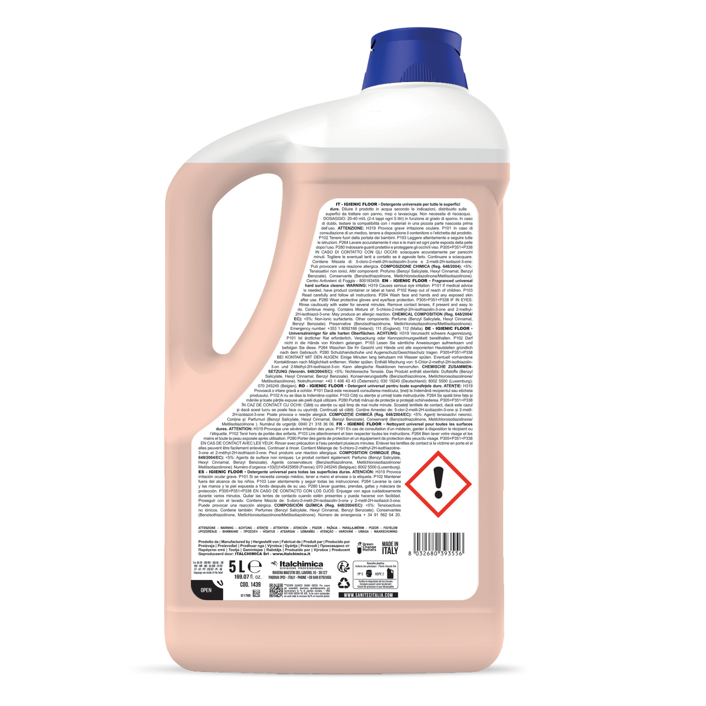 Sanitec Igienic Floor Pesca nettoyant pour sols 5 litres