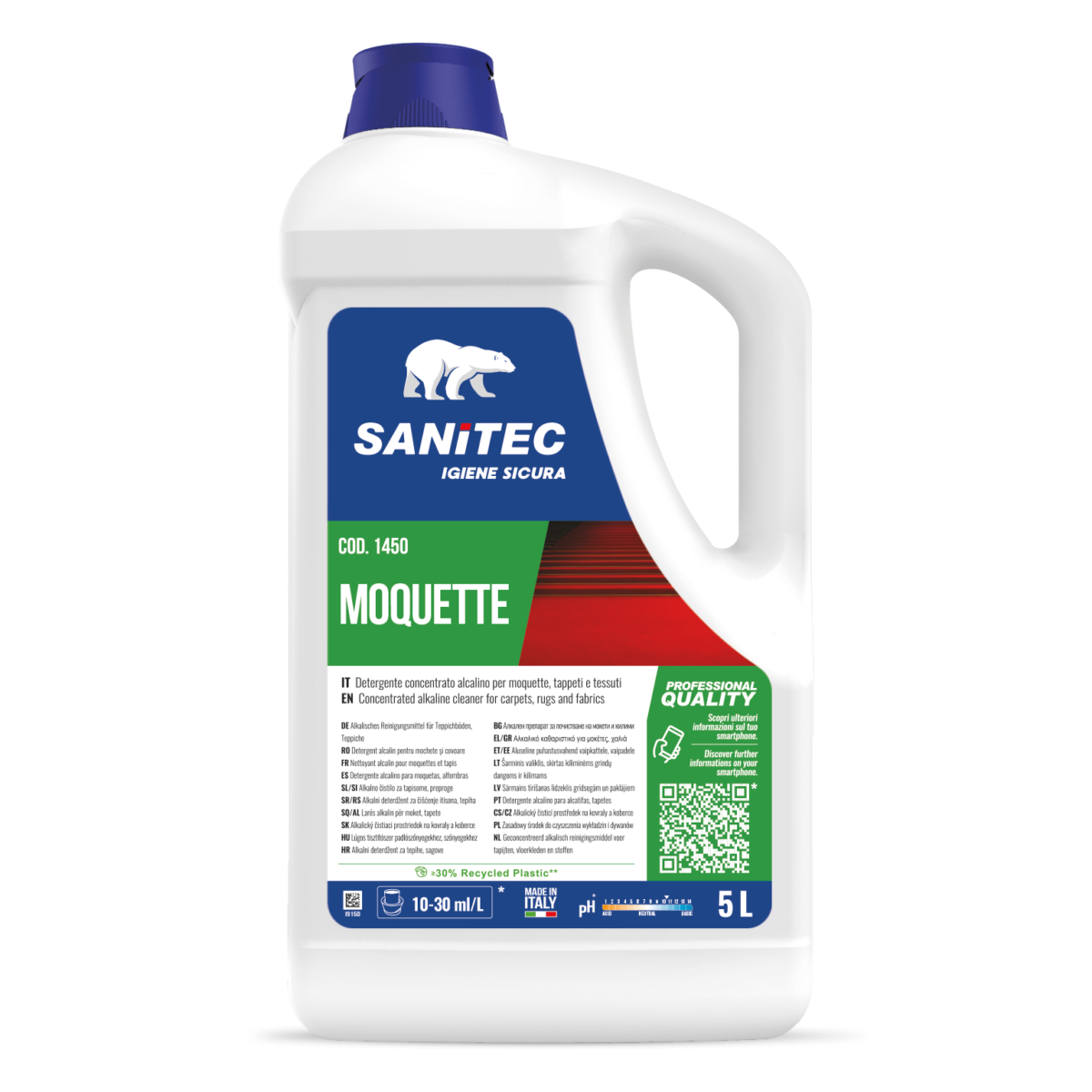 Detergente per moquette e tappeti Sanitec Moquette 5 litri