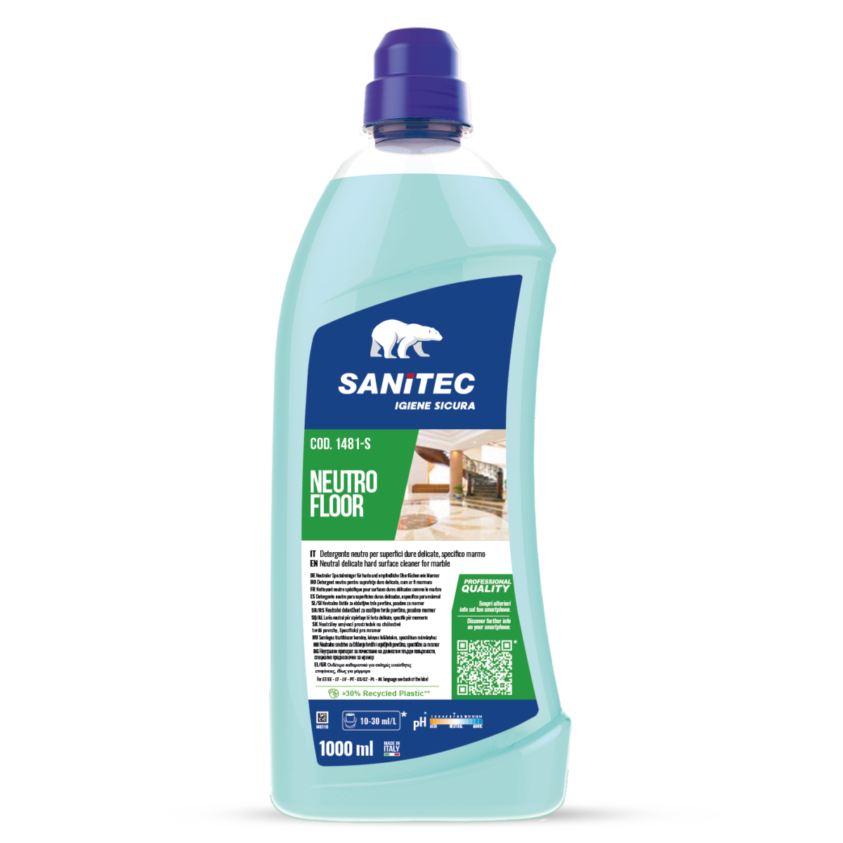 Detergente neutro per pavimenti delicati Sanitec Neutro Floor 1 litro