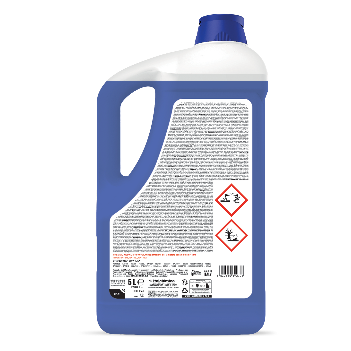 Sanitec Bakterio Balsamic Pine bactericidal and fungicidal disinfectant 5 litres