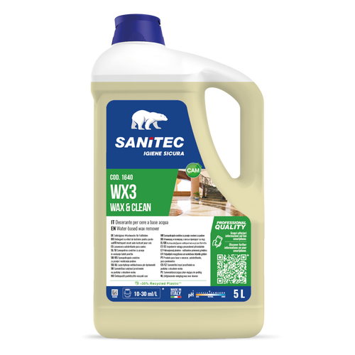 Lavaincera autolucidante per pavimenti Sanitec WX3 Wax&Clean 2x5 litri