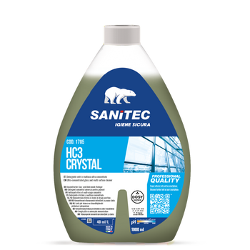 Detergente ultraconcentrato per vetri Sanitec HC3 Crystal 1 litro