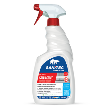 Sgrassatore disinfettante per superfici Sanitec Sani Active 6x750 ml