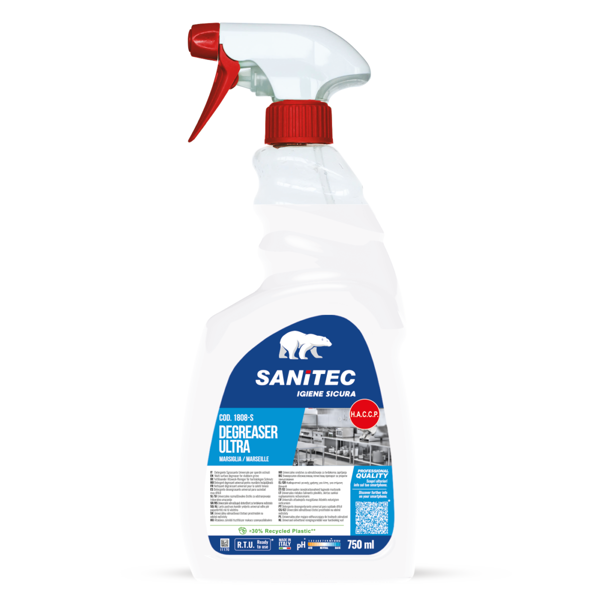 Detergente sgrassante Sanitec Degreaser Ultra Marsiglia 750 ml