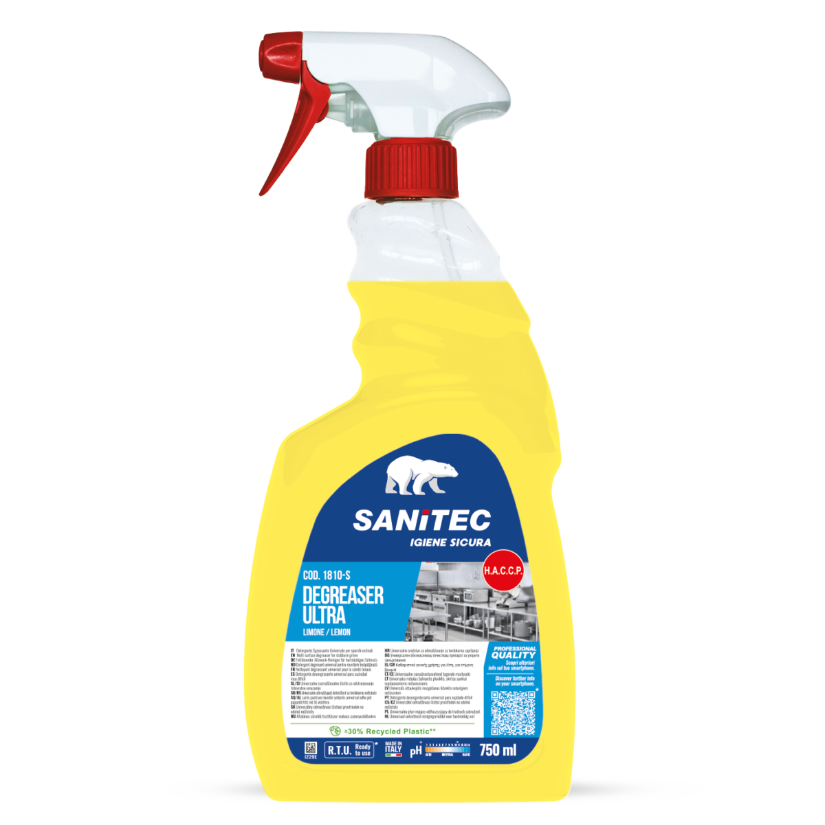 Detergente sgrassante Sanitec Degreaser Ultra Limone 750 ml