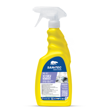 Pretrattante solvente per macchie di olio e inchiostro Sanitec X3 Solv Remover 6x500 ml