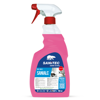 Detergente alcolico asciugarapido per pavimenti e superfici Sanitec Sanialc 6x750 ml
