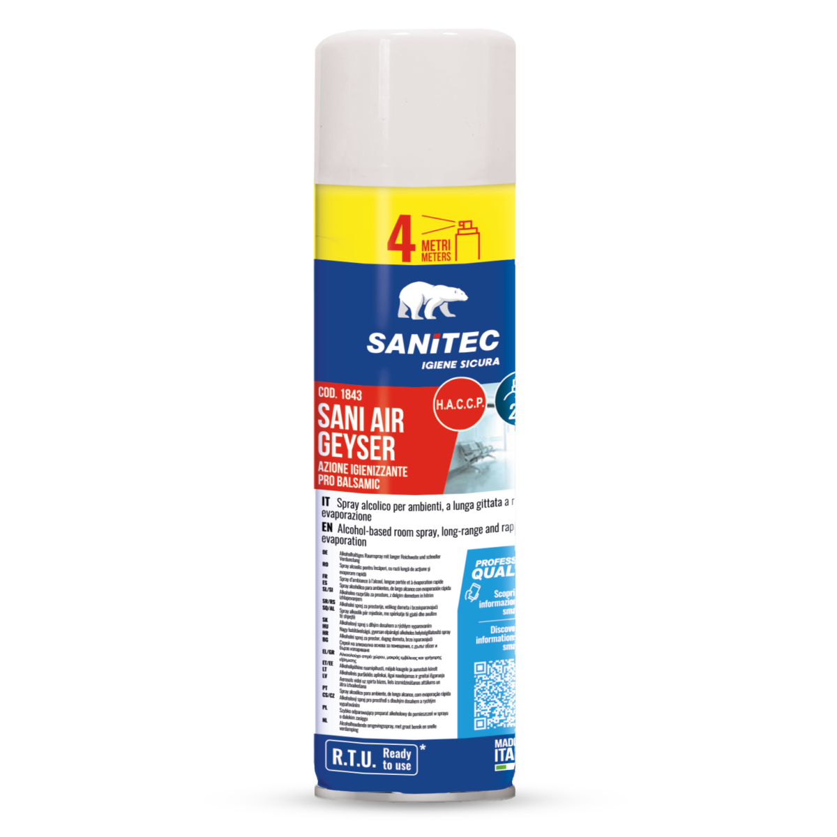 Disinfettante spray alcolico igienizzante Sanitec Sani Air Geyser 500 ml