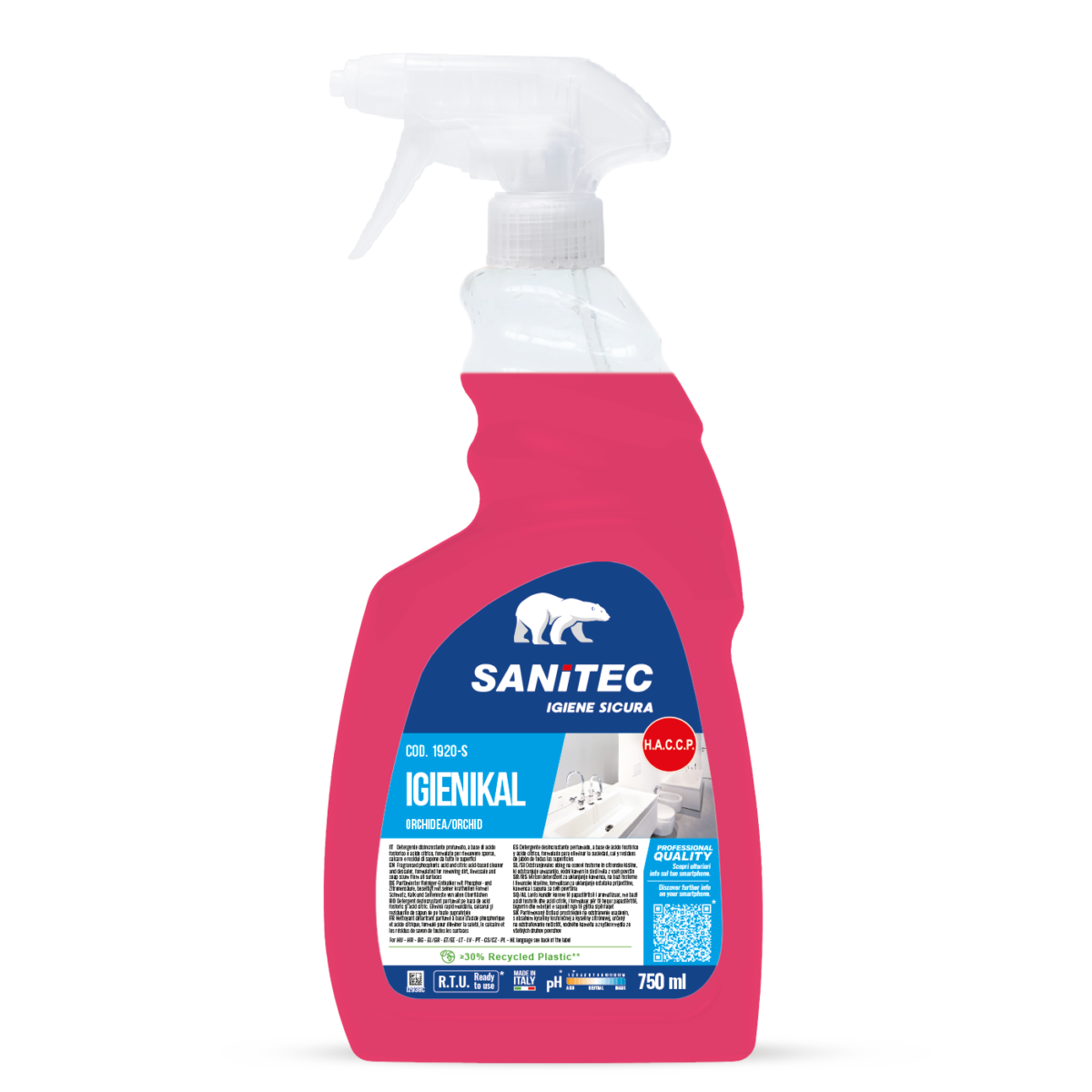 Disincrostante profumato per bagni Sanitec Igienikal Orchidea 750 ml