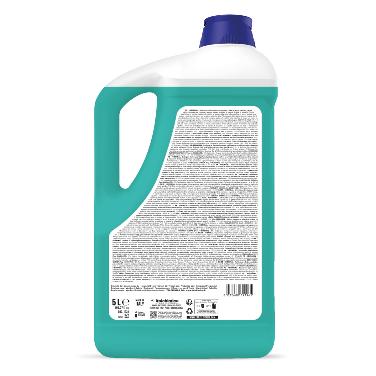 Detergente disincrostante per bagni Sanitec Igienikal Fresh 5 litri