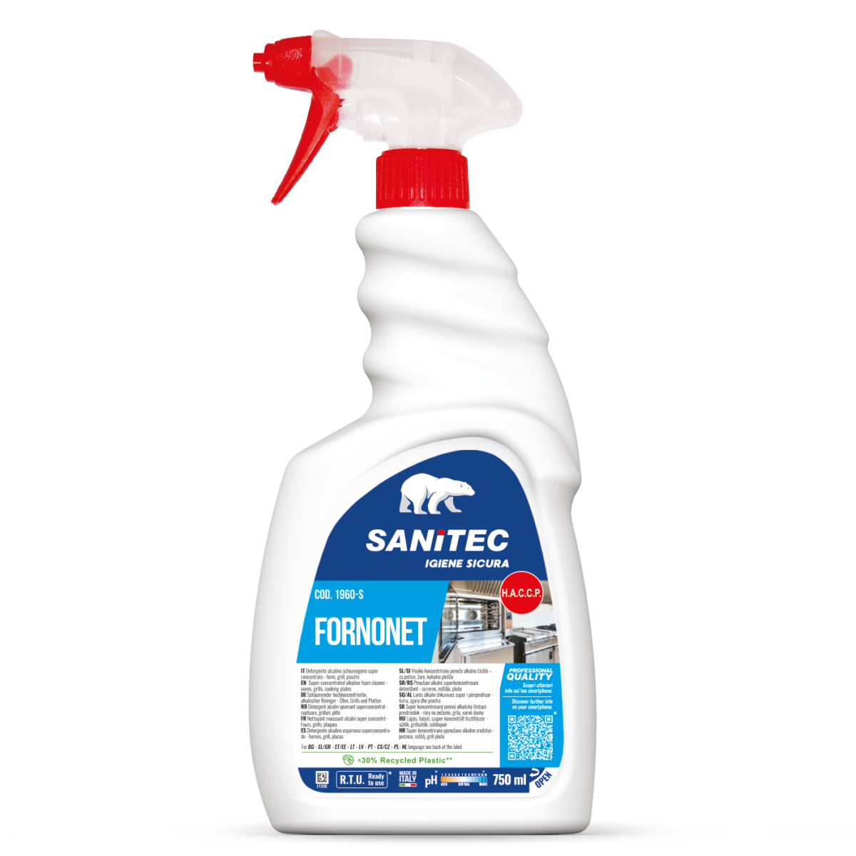 Detergente schiumogeno per forno Sanitec Fornonet 750 ml