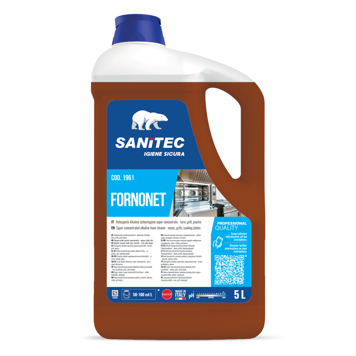 Detergente schiumogeno per forno Sanitec Fornonet 5 litri