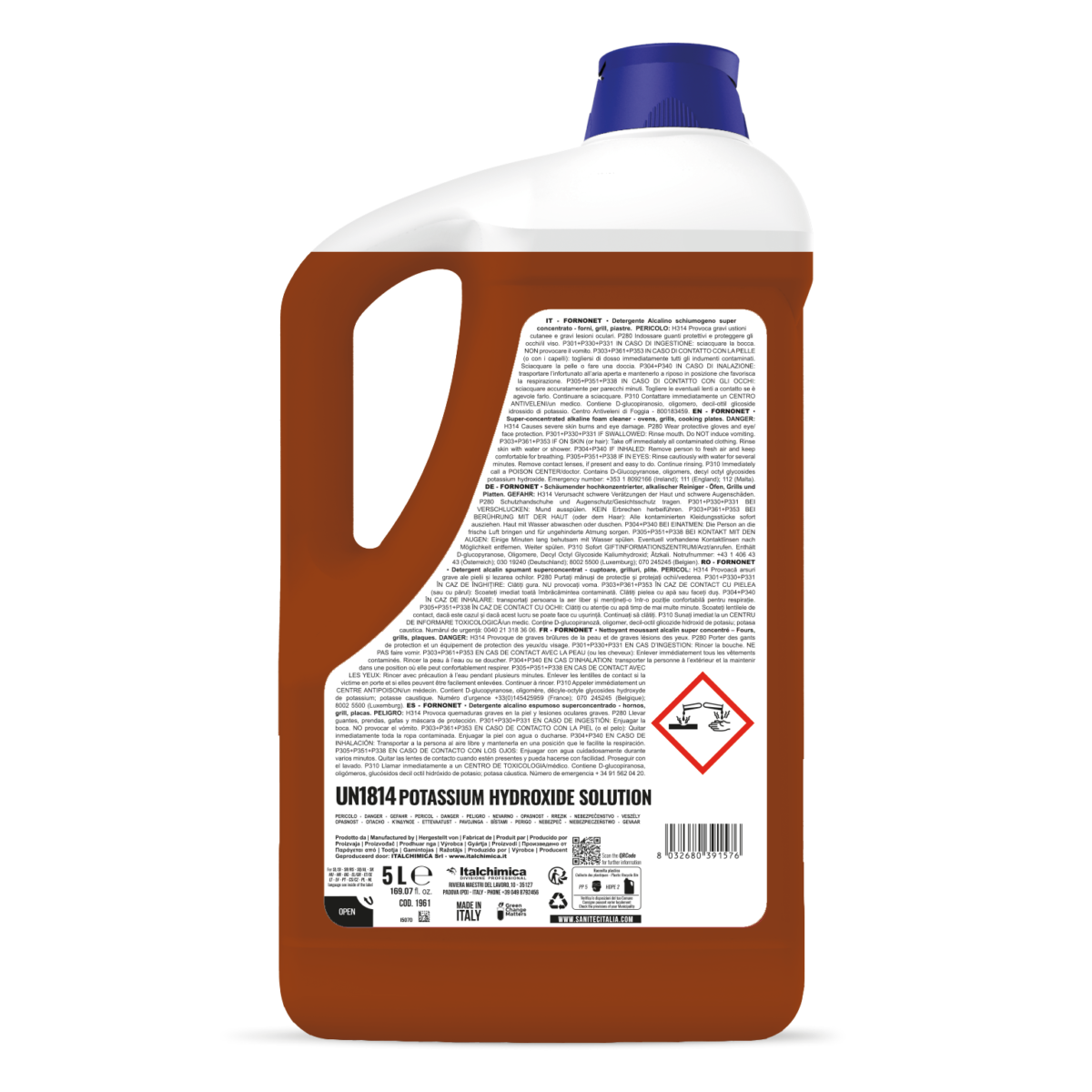 Detergente schiumogeno per forno Sanitec Fornonet 5 litri