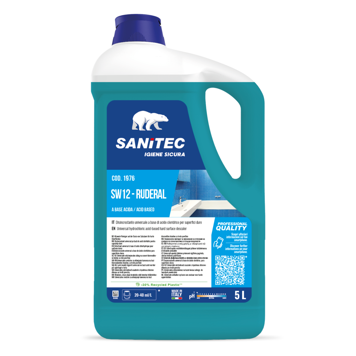 Disincrostante universale Sanitec SW12 – RUDERAL 5 lt