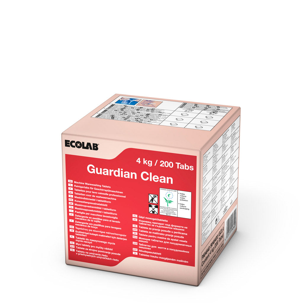 Pastiglie Ecolabel per lavastoviglie Ecolab Guardian Clean 200 pastiglie