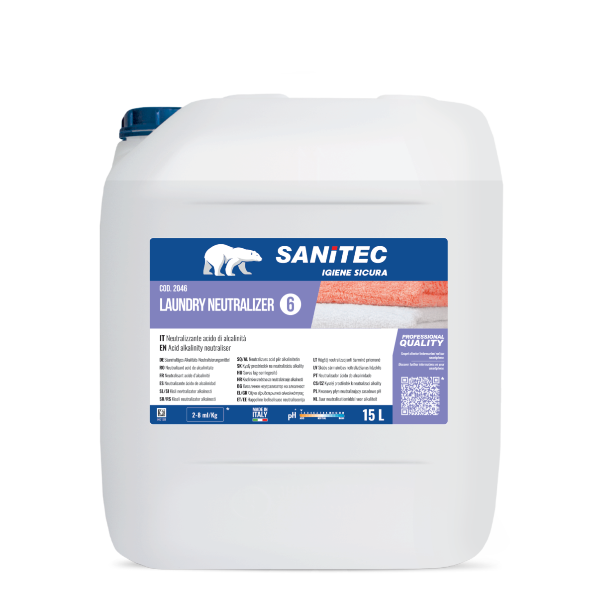 Neutralizzante acido per lavanderia Sanitec Laundry Neutralizer 15 litri