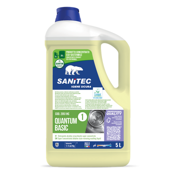 Detergente alcalino per lavanderia Sanitec Quantum Basic 5 litri