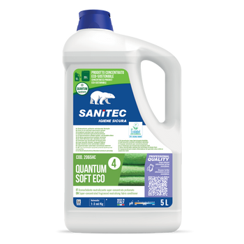 Ammorbidente concentrato per lavanderia Sanitec Quantum Soft Eco 5 litri