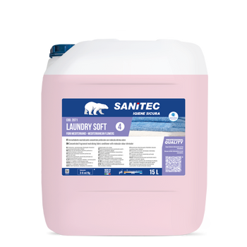 Ammorbidente per lavanderia Sanitec Laundry Soft Fiori Mediterranei 15 litri
