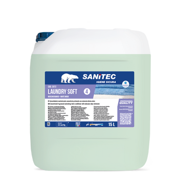 Ammorbidente per lavanderia Sanitec Laundry Soft Muschio Bianco 15 litri