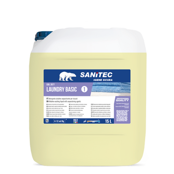 Detergente alcalino per lavanderia Sanitec Laundry Basic 15 litri