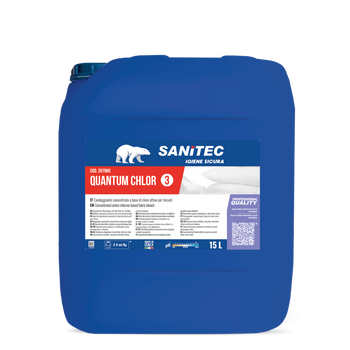 Candeggiante al cloro per lavanderia Sanitec Quantum Chlor 15 litri