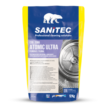 Detergente in polvere per bucato Sanitec Atomic Ultra 12 kg