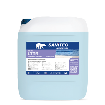 Ammorbidente concentrato per bucato Sanitec Softdet Orchidea Blu 15 litri