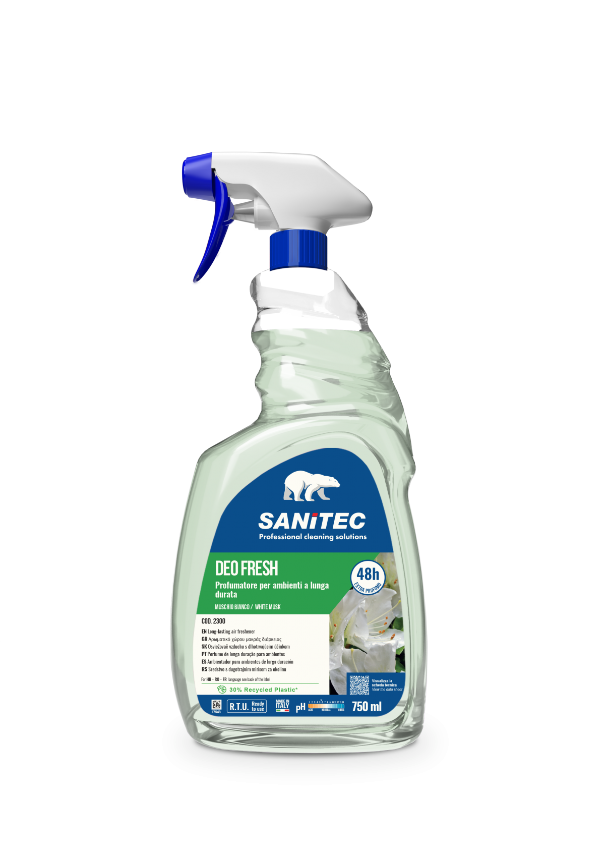 Profumatore per ambienti Sanitec DEO FRESH Muschio Bianco 750 ml