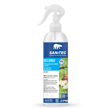 Profumatore spray per ambienti e tessuti Sanitec Deo Spray Pesca & Mela Verde 300 ml