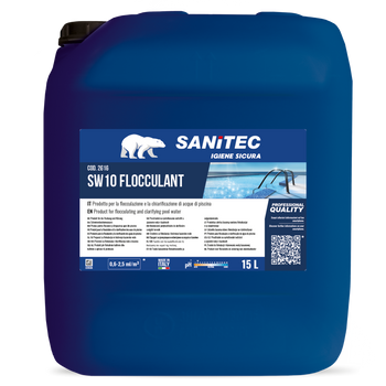 Prodotto per flocculazione e chiarificazione acque Sanitec SW10 FLOCCULANT 15 lt