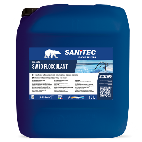 Sanitec S é um produto para floculação e clarificação de água.W10 Floculante 15 litros