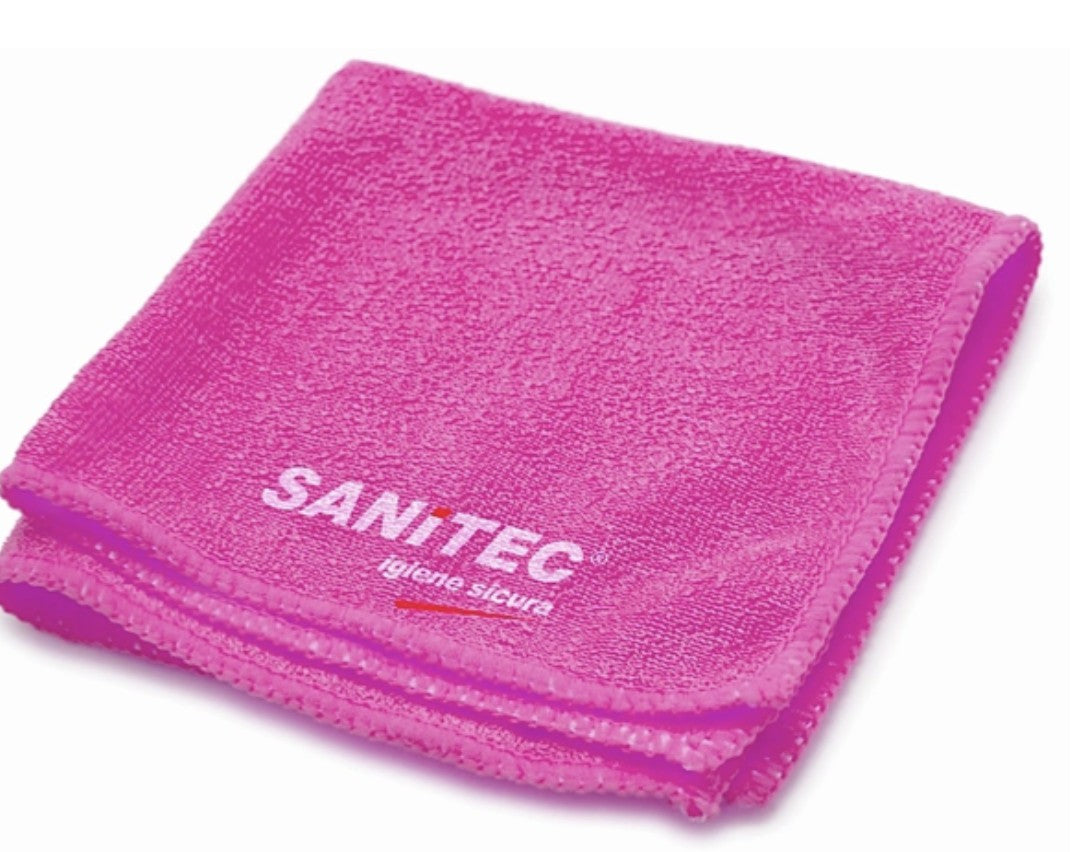 Panno in microfibra per pulizia professionale Sanitec Panno Microfibra Rosso 5 pezzi
