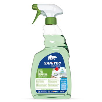 Sgrassatore Ecolabel per sporchi ostinati Sanitec Ultra Degreaser Green Power 6x750 ml