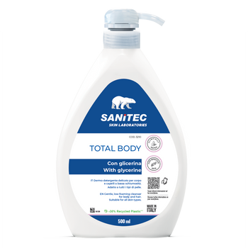 Dermodetergente corpo e capelli Sanitec Total Body 500 ml