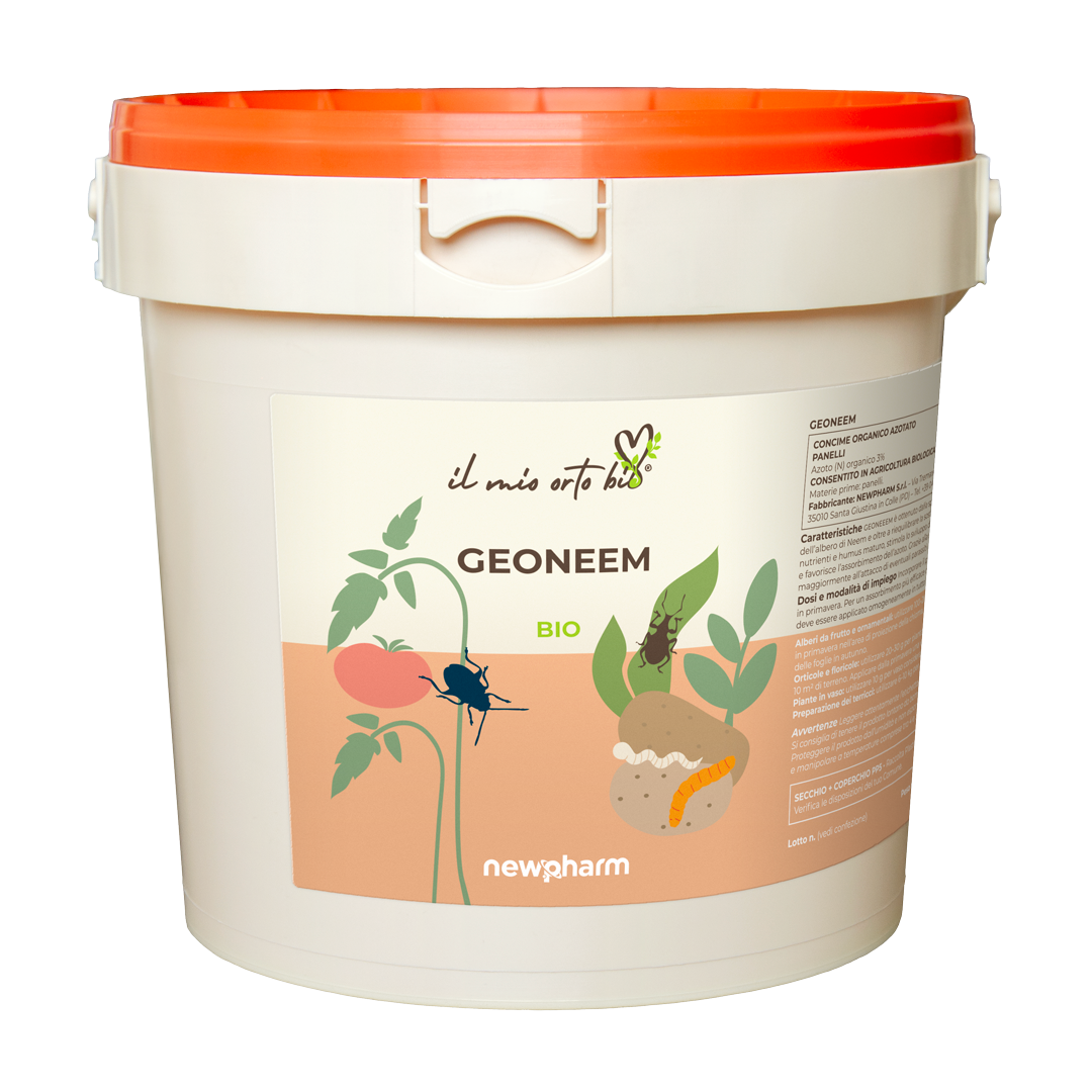 Concime organico azotato con panelli di neem Newpharm Geoneem 4 kg