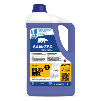 Brillantante acido concentrato per lavastoviglie Sanitec Trilogy Rinse T3 2x5 litri