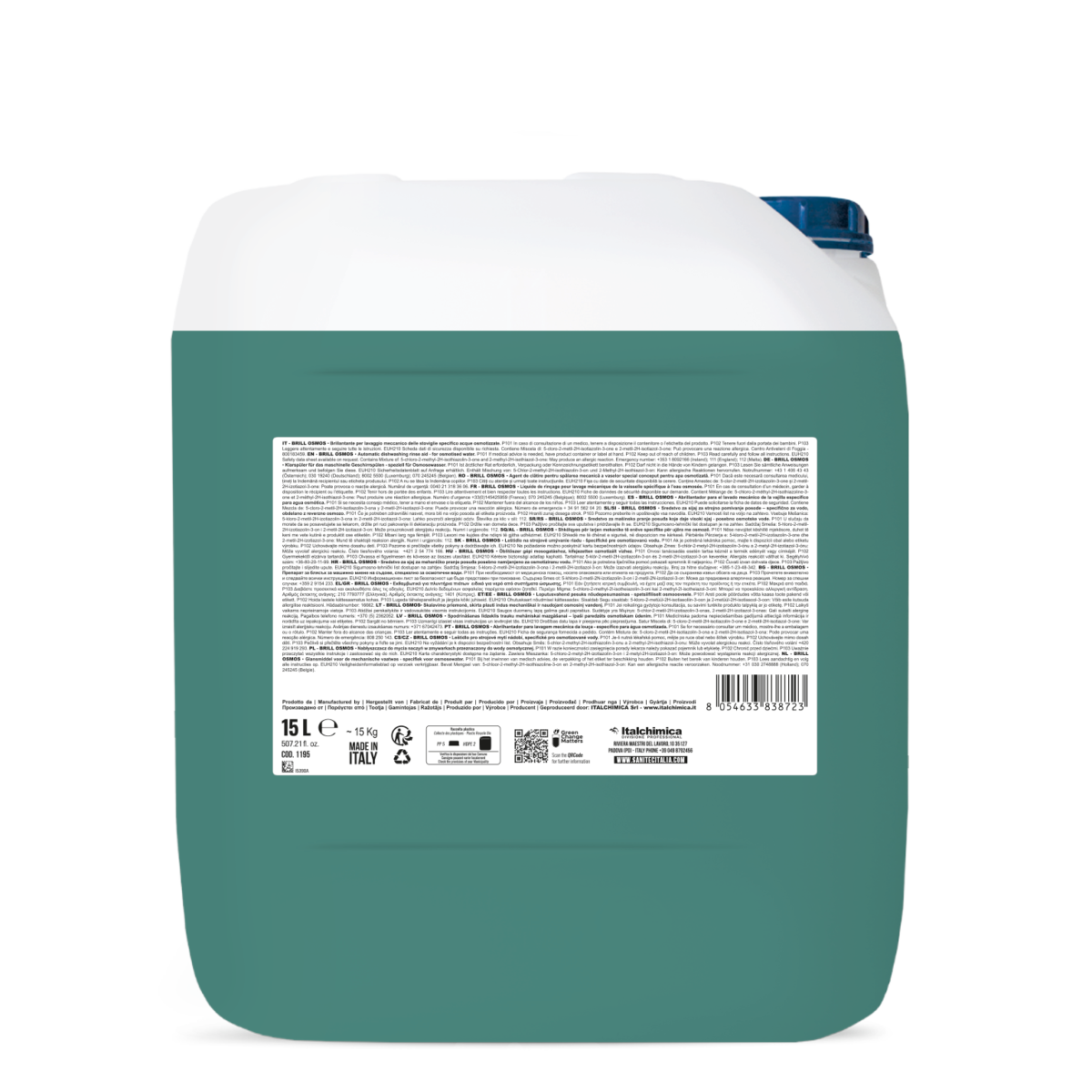 Brillantante Ecolabel per lavaggio stoviglie Sanitec Brill Green Power 15 lt