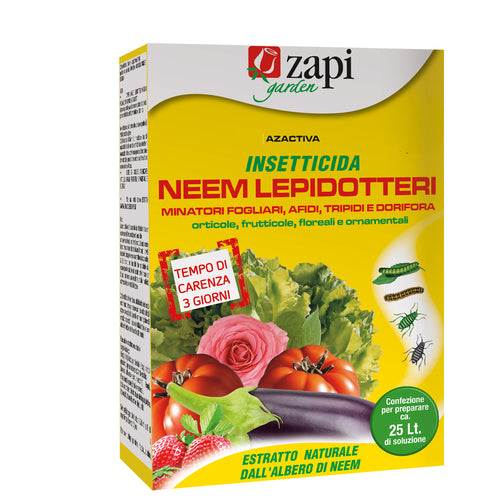 Insetticida a base di neem contro larve di lepidotteri e afidi Zapi Neem Lepidotteri 50 ml