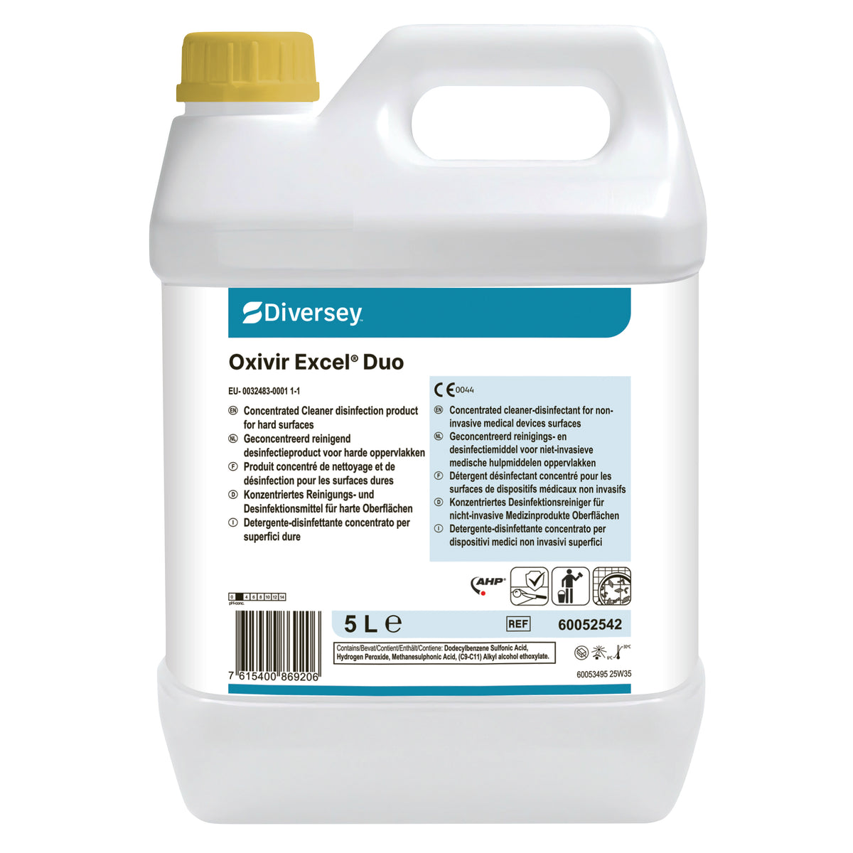 Biocida: Detergente-disinfettante concentrato per superfici dure Diversey Oxivir Excel Duo 1 pezzo