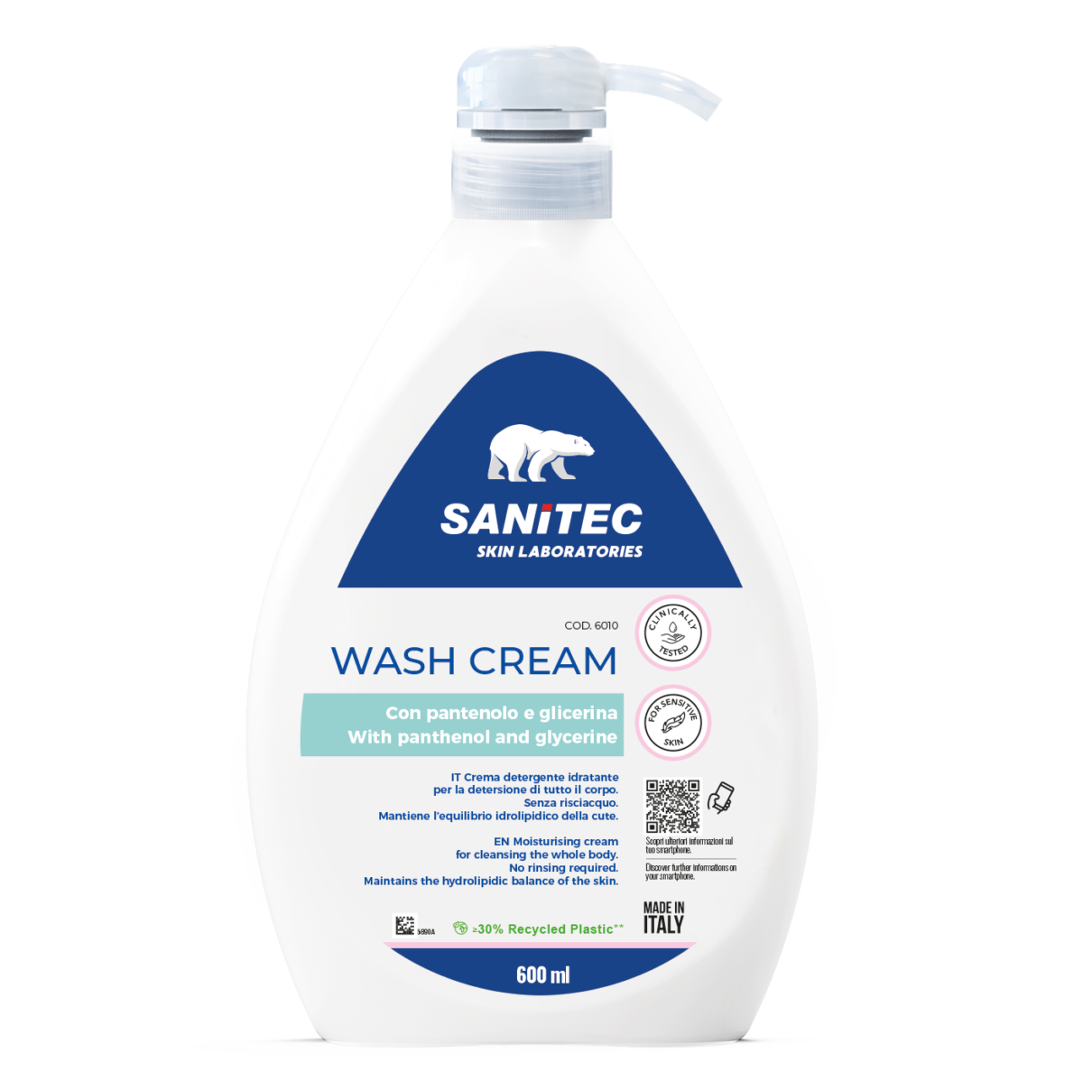 Crema detergente corpo Sanitec Wash Cream 600 ml