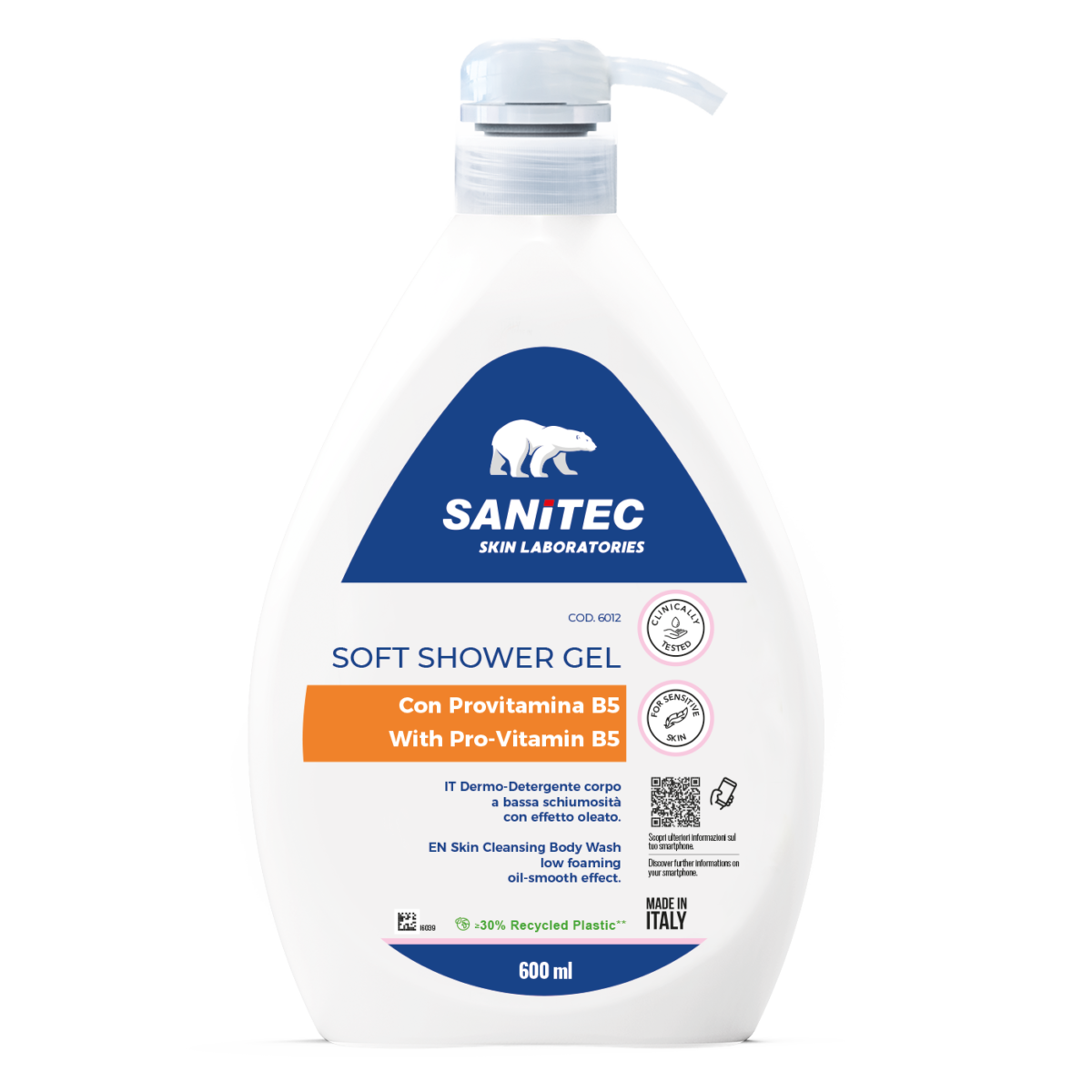 Docciaschiuma delicato Sanitec Soft Shower Gel 600 ml