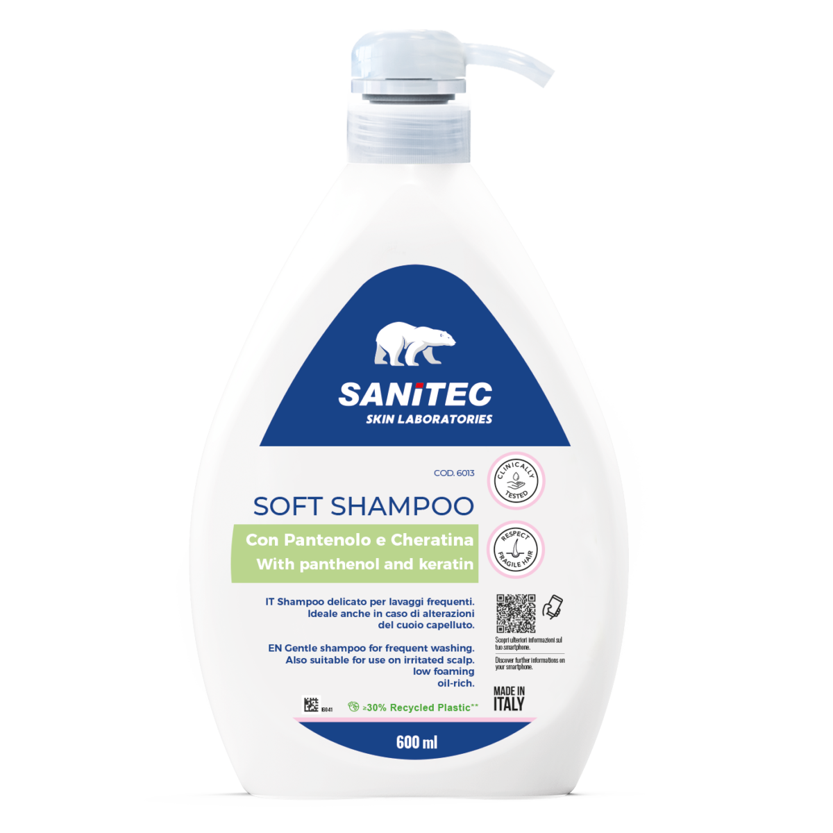 Shampoo delicato Sanitec Soft Shampoo 600 ml