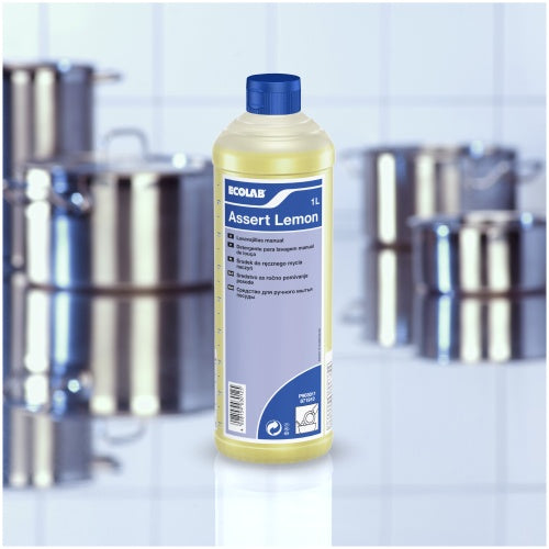 Detergente al limone per lavaggio manuale stoviglie Ecolab Assert Lemon 1 litro